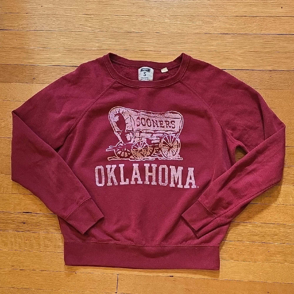 Tailgate, Oklahoma Sooners Sweatshirt, Maroon, EUC, Women's S